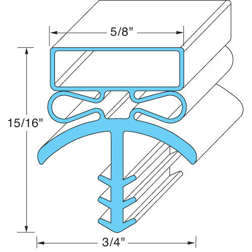 016545 Bally - Durable Magnetic Door Gasket 016545 Bally - Durable Magnetic Door Gasket